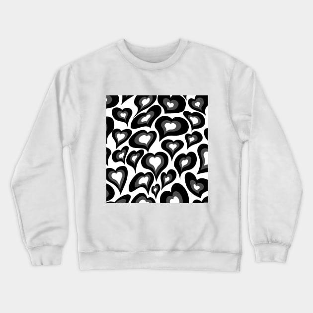 grey hearts Crewneck Sweatshirt by xoxoukiyo